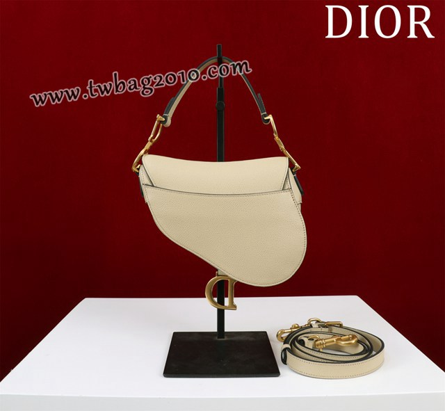 Dior专柜新款迪奥高仿原单长肩带大小号牛皮马鞍包手拎斜挎包 djfk1816
